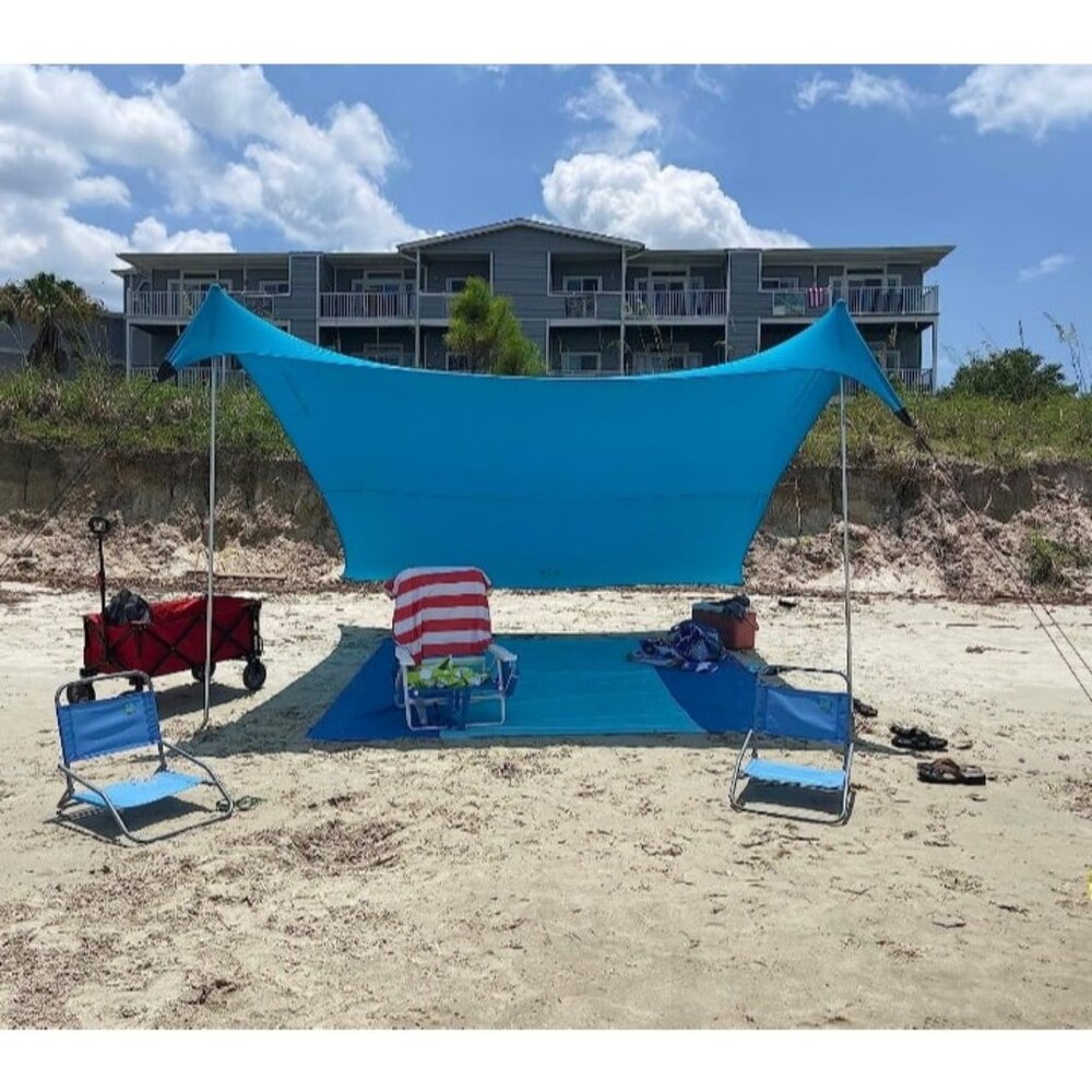 Beach Tent, 8ft Tall, 11 x 11ft, Biggest Portable Beach Shade